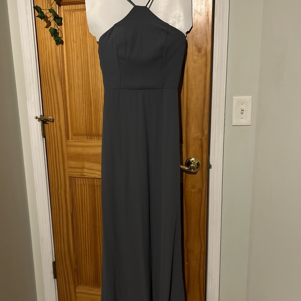 Elegant Gray Bridesmaid Dress